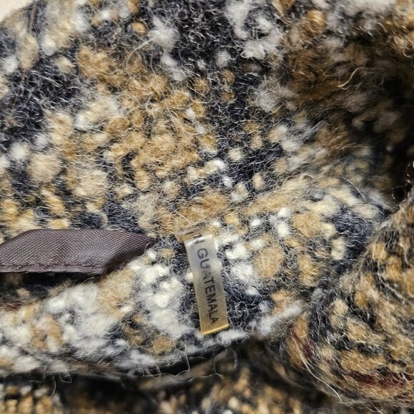 DKNY Women's Brown Tweed Plaid Wool Blend Belted Coat Size 10 - Picture 8 of 12